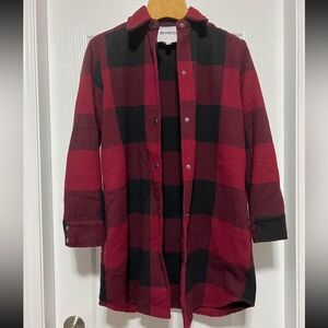 BB Dakota Red and Black Plaid Shacket